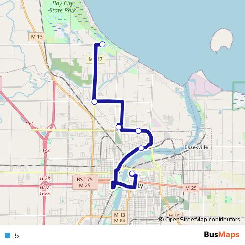 5 bus Line Map