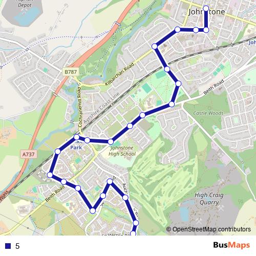 5 bus Line Map