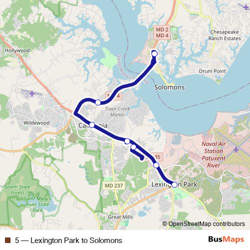 5 bus Line Map