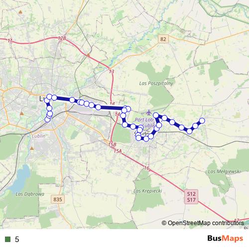 5 bus Line Map
