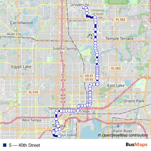 5 bus Line Map
