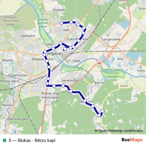 5 bus Line Map
