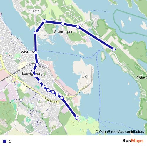 5 bus Line Map