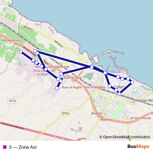 5 bus Line Map