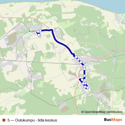 5 bus Line Map
