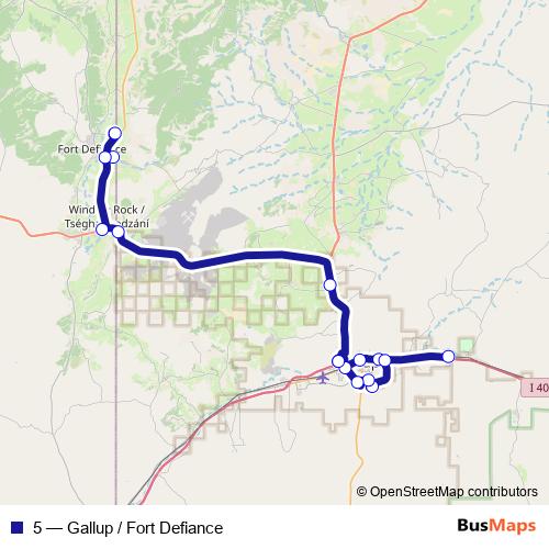 5 bus Line Map