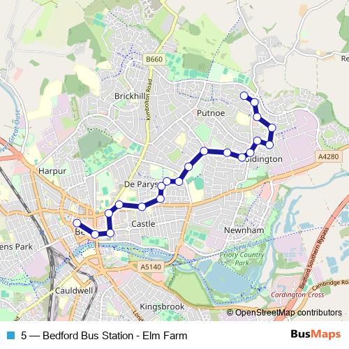 5 bus Line Map