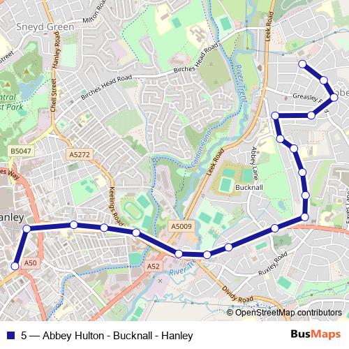 5 bus Line Map