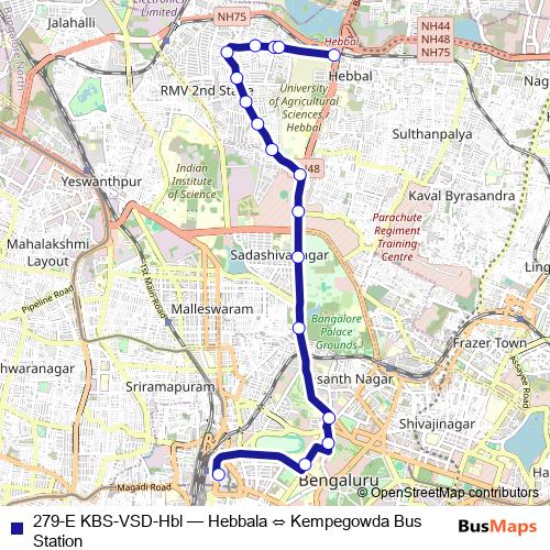279-E KBS-VSD-Hbl bus Line Map