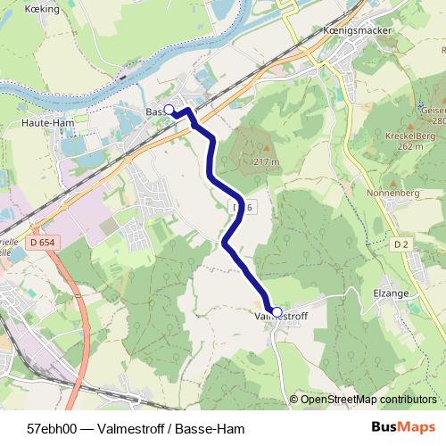 57ebh00 bus Line Map
