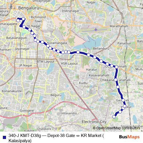 340-J KMT-D38g bus Line Map