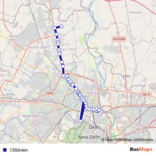 138down bus Line Map