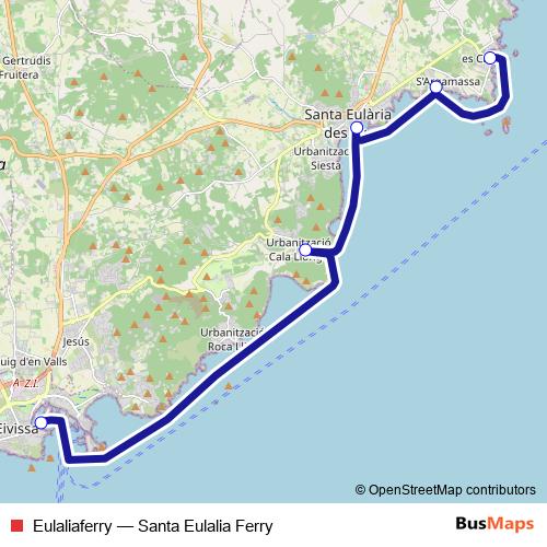 Eulaliaferry ferry Line Map