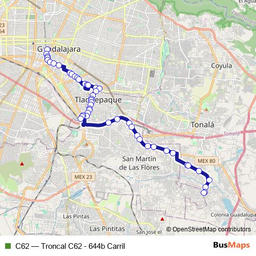 C62 bus Line Map