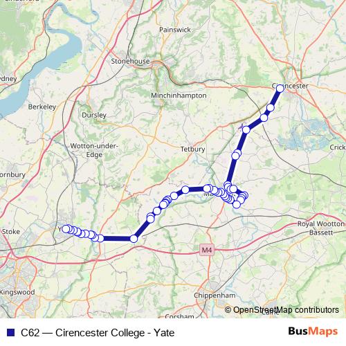 C62 bus Line Map