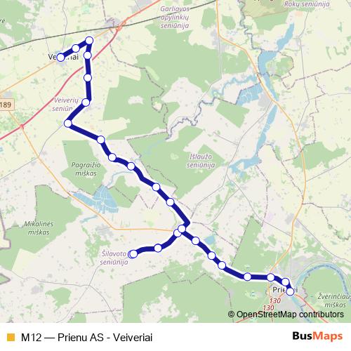 M12 bus Line Map