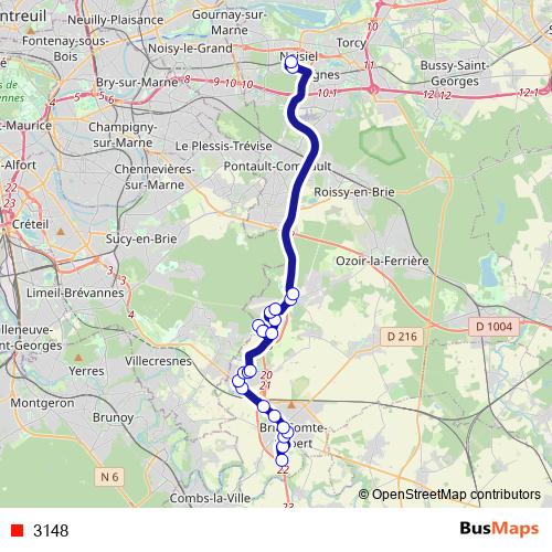 3148 bus Line Map