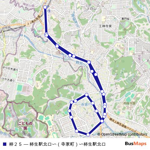 柿２５ bus Line Map