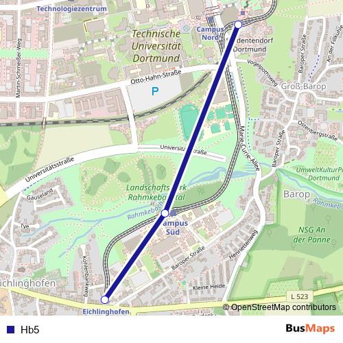 Hb5 funicular Line Map