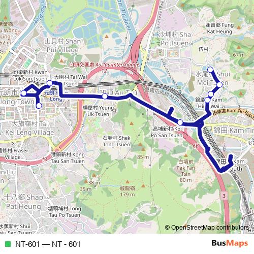 NT-601 bus Line Map