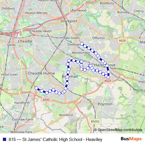 815 bus Line Map