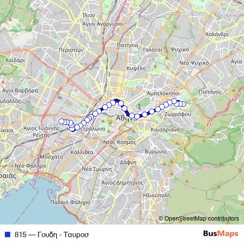 815 bus Line Map