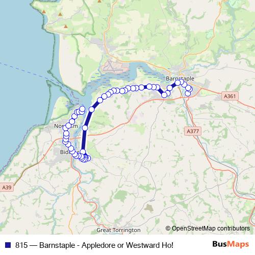 815 bus Line Map