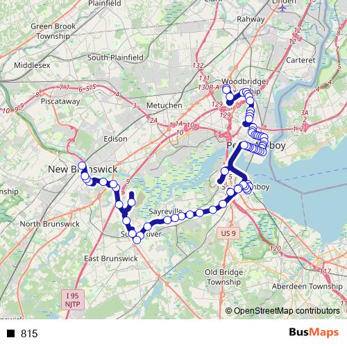 815 bus Line Map