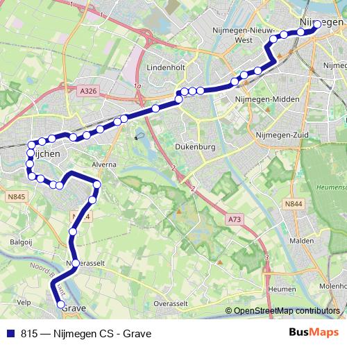 815 bus Line Map