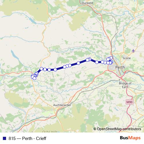 815 bus Line Map