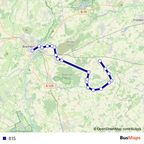 815 bus Line Map