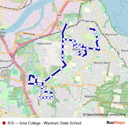 815 bus Line Map