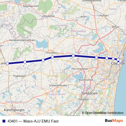 43401 rail Line Map