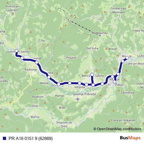 PR A18 0151 9 (62869) bus Line Map