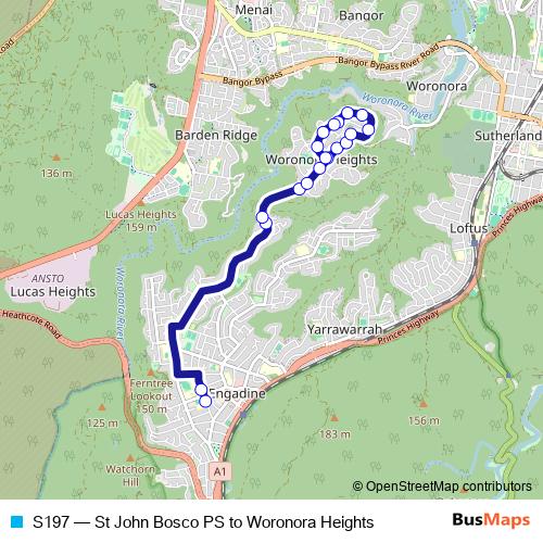 S197 bus Line Map