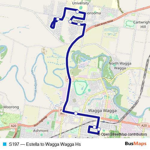 S197 bus Line Map