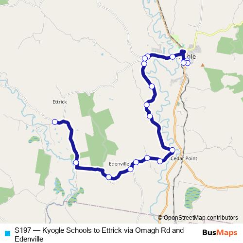 S197 bus Line Map