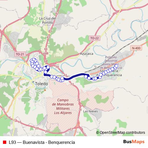 L93 bus Line Map