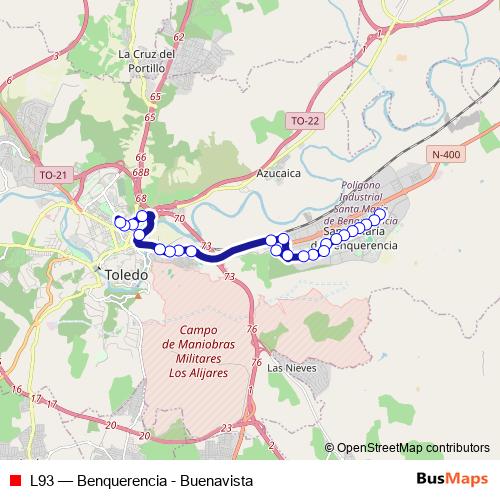 L93 bus Line Map