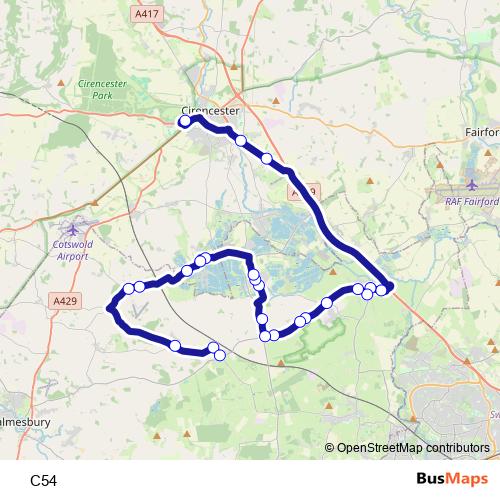 C54 bus Line Map