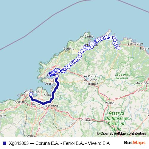 Xg843003 bus Line Map