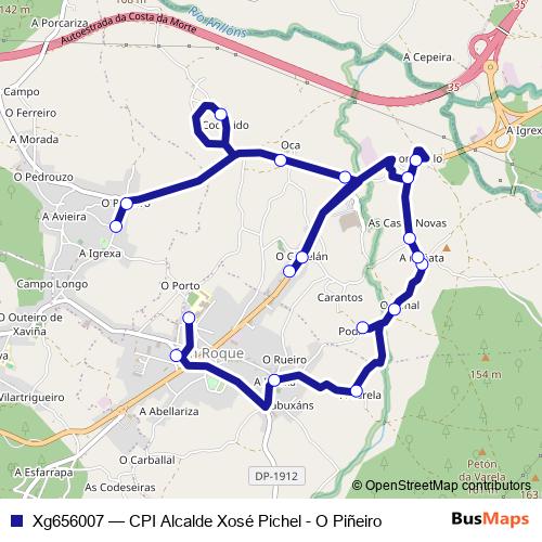 Xg656007 bus Line Map