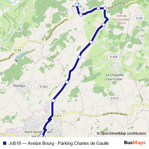 Jd518 bus Line Map