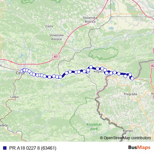 PR A18 0227 8 (63461) bus Line Map