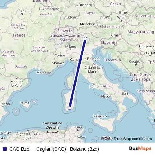 CAG-Bzo air Line Map