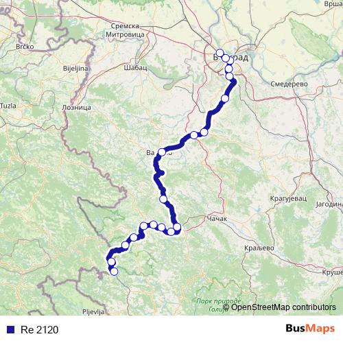 Re 2120 rail Line Map
