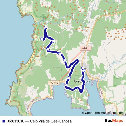 Xg813010 bus Line Map