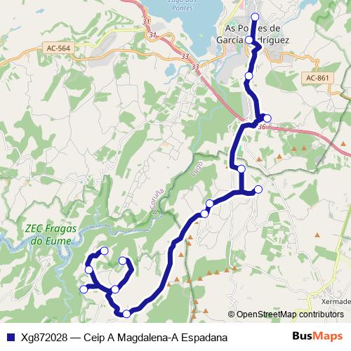 Xg872028 bus Line Map
