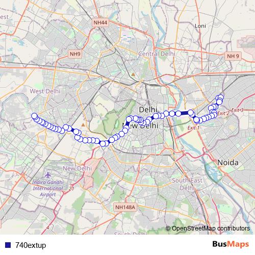 740extup bus Line Map