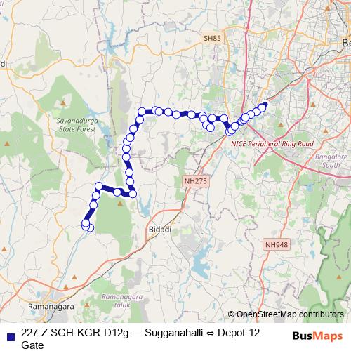 227-Z SGH-KGR-D12g bus Line Map